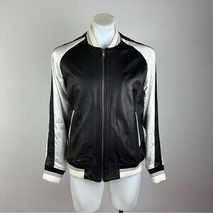 IRO Lamb Leather Bomber Jacket
